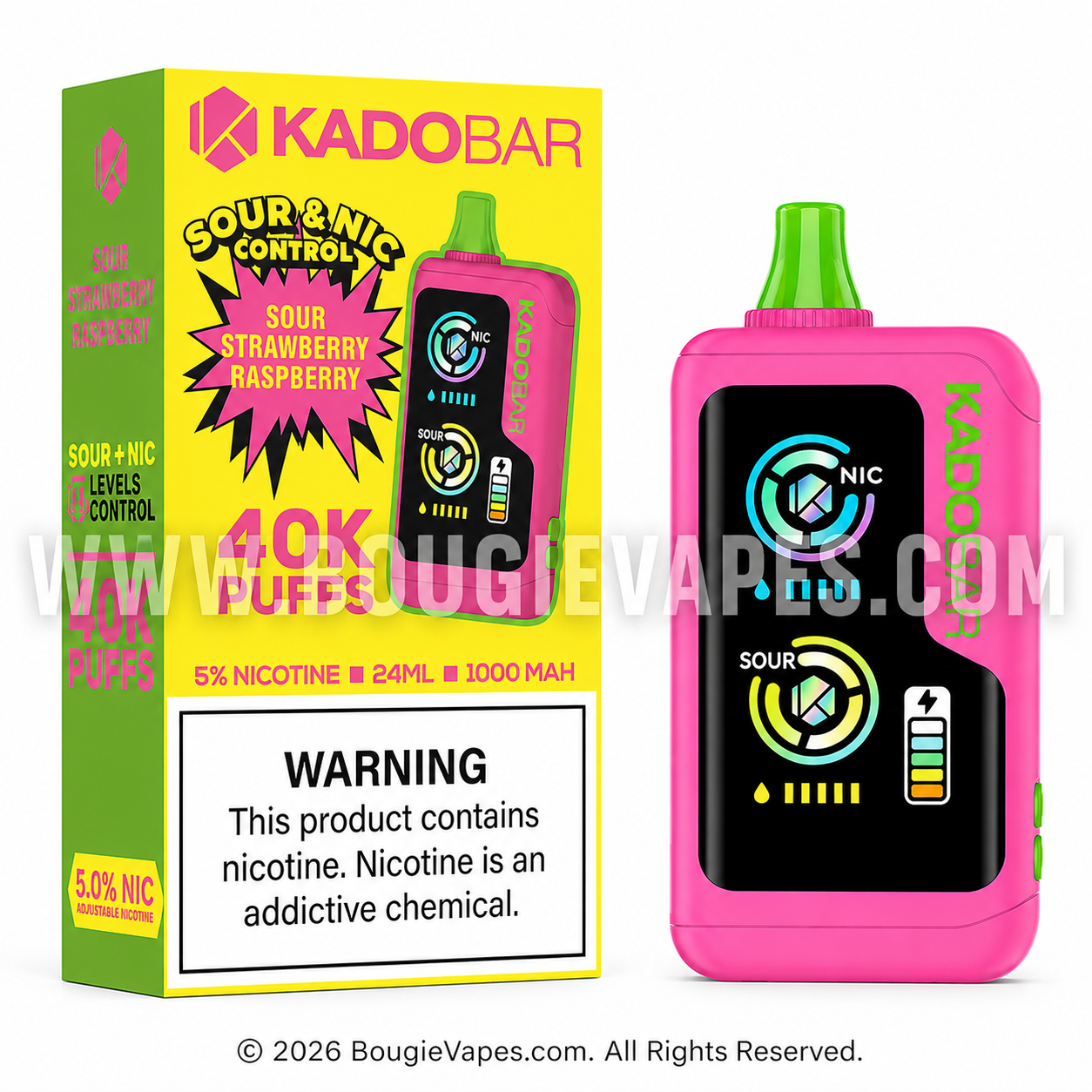 Kado Bar Sour + Nic Control Disposable Vape | 40,000 Puffs